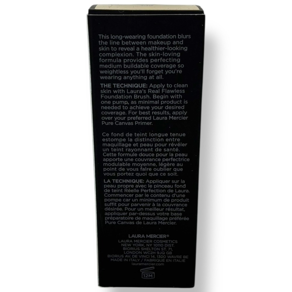 Laura Mercier Real Flawless Foundation 0N1 Silk 1 oz Weightless Perfecting New - Picture 5 of 7